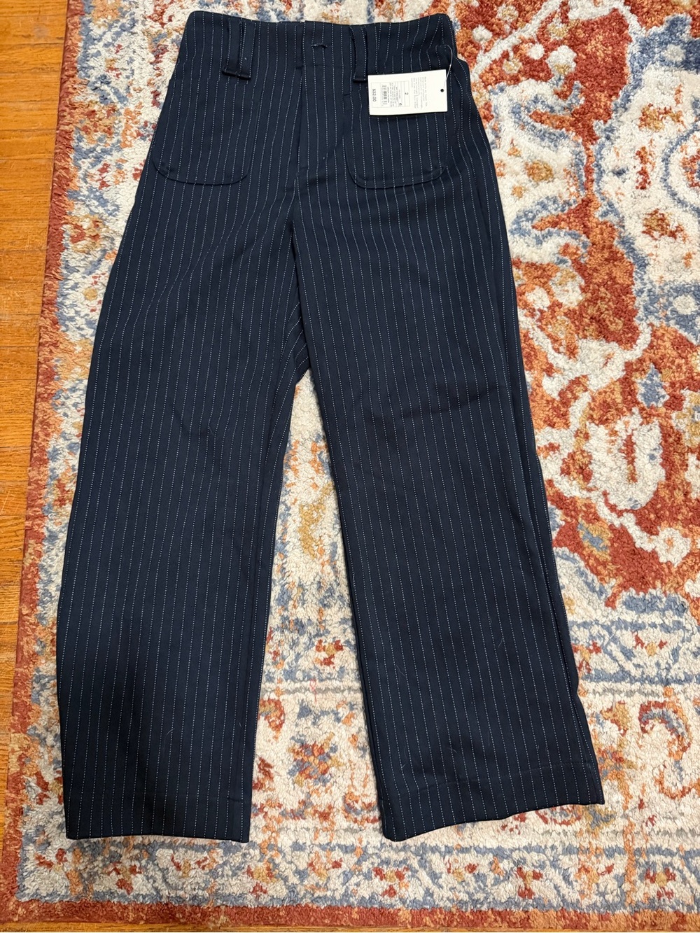 a new day Navy Pinstripe Wide Leg Trousers